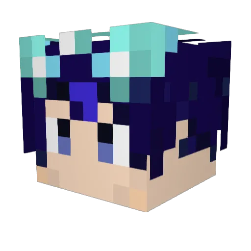 gu_kui Minecraft avatar head, 3D render