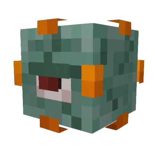 guaardian Minecraft avatar head, 3D render