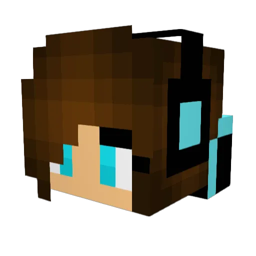 guadiXD Minecraft avatar head, 3D render