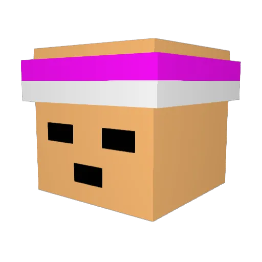 gualaa Minecraft avatar head, 3D render