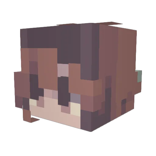 gualeshadow Minecraft avatar head, 3D render