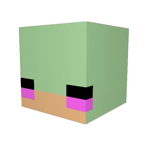 guamie12 Minecraft avatar head, 3D render