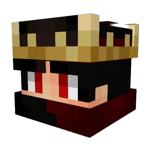 guanzd Minecraft avatar head, 3D render