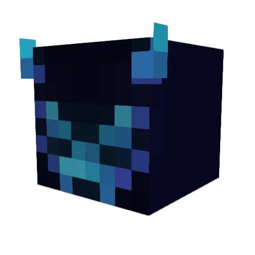 guardiqn Minecraft avatar head, 3D render