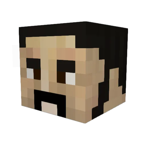 guasoman Minecraft avatar head, 3D render