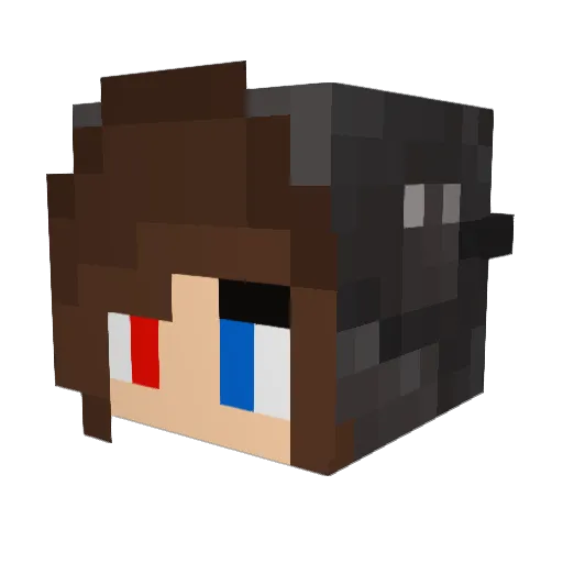 guavaberry Minecraft avatar head, 3D render
