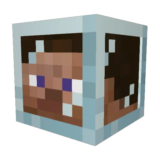 guaver Minecraft avatar head, 3D render