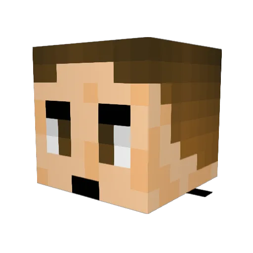guberdin Minecraft avatar head, 3D render