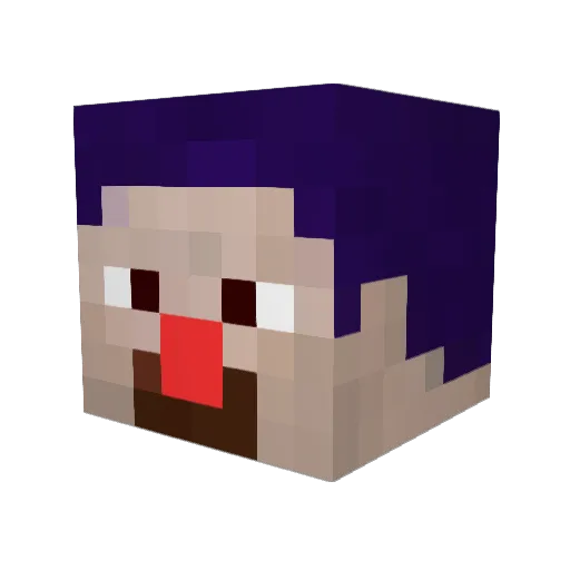 gubucker Minecraft avatar head, 3D render