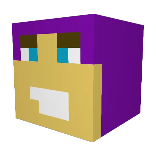 gucci99 Minecraft avatar head, 3D render