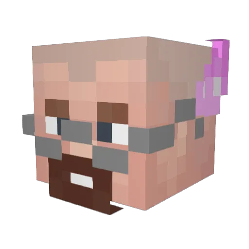 gucci_cheese Minecraft avatar head, 3D render