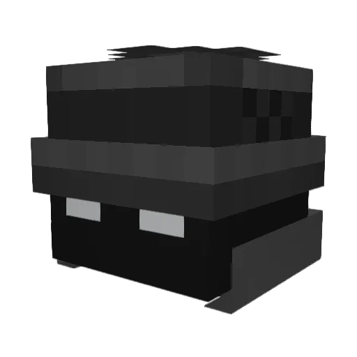 guccioi Minecraft avatar head, 3D render