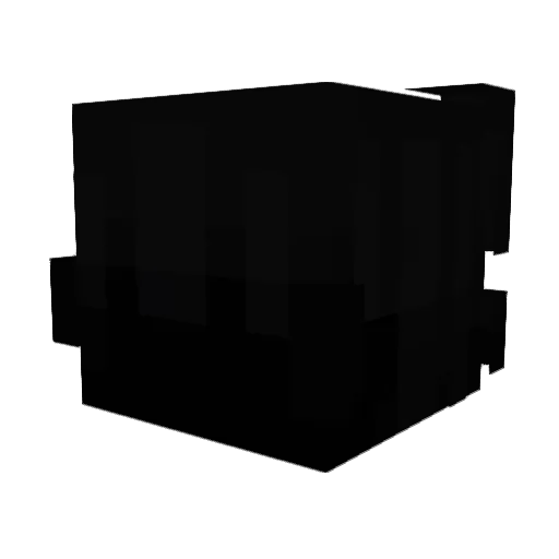 gudbye Minecraft avatar head, 3D render