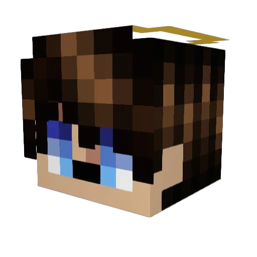 guddles Minecraft avatar head, 3D render