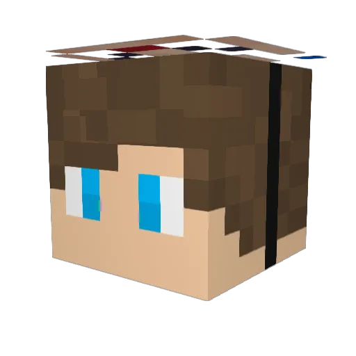 guedexx Minecraft avatar head, 3D render