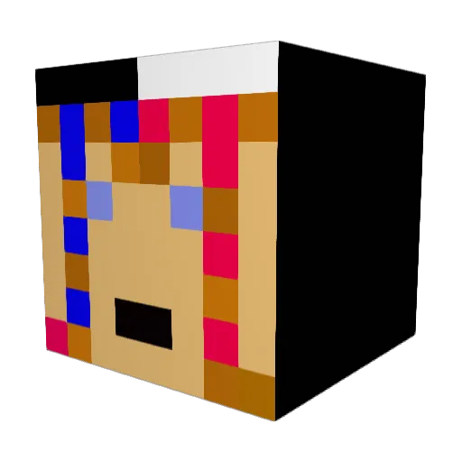 gueloparda Minecraft avatar head, 3D render