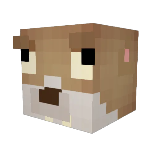 guensty Minecraft avatar head, 3D render