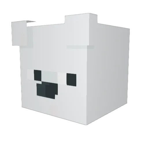 gueseneeee Minecraft avatar head, 3D render