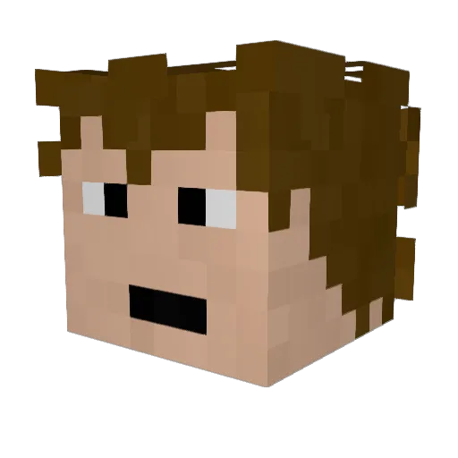 guez Minecraft avatar head, 3D render