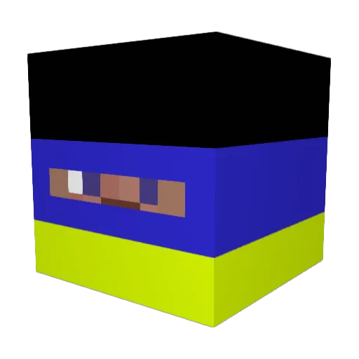 gufi66 Minecraft avatar head, 3D render