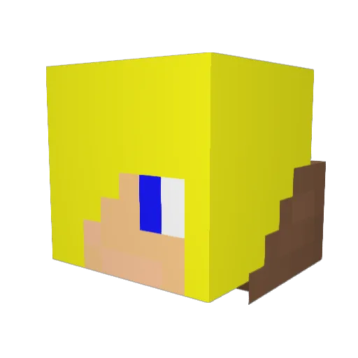 guggi1234 Minecraft avatar head, 3D render