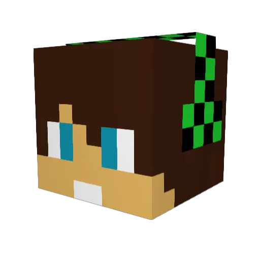 guguname Minecraft avatar head, 3D render