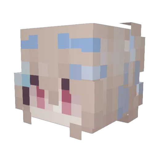 gugusd_TW Minecraft avatar head, 3D render