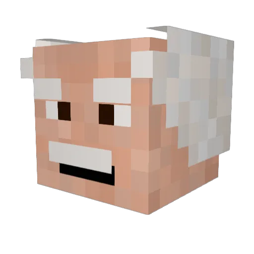gugusjedynka Minecraft avatar head, 3D render