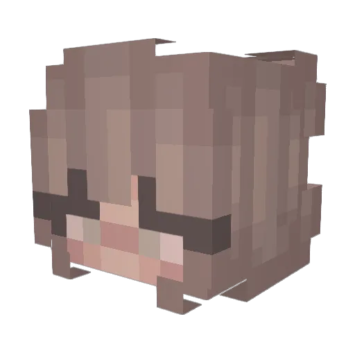 gugutang Minecraft avatar head, 3D render