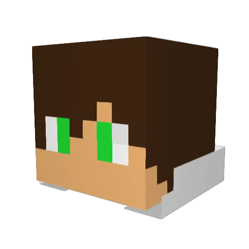 gui1m4ster_br Minecraft avatar head, 3D render