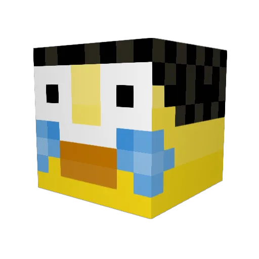 gui1ted Minecraft avatar head, 3D render