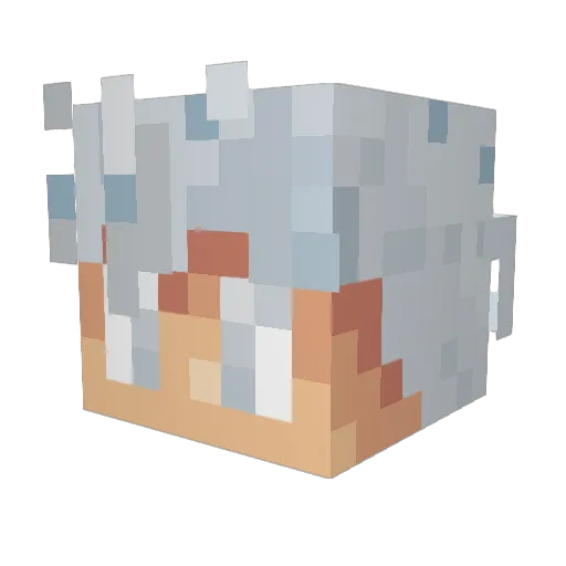 gui777999 Minecraft avatar head, 3D render
