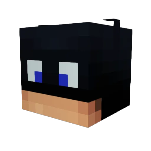 gui_king Minecraft avatar head, 3D render