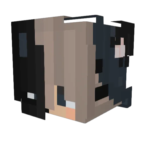 gui_yun Minecraft avatar head, 3D render