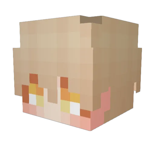 guideNewbie Minecraft avatar head, 3D render