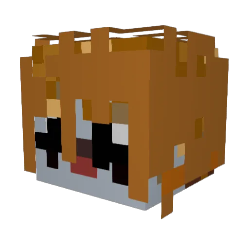 guidiclub Minecraft avatar head, 3D render