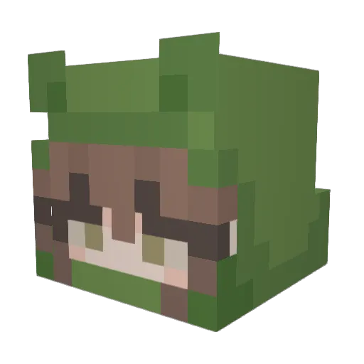 guidz0 Minecraft avatar head, 3D render