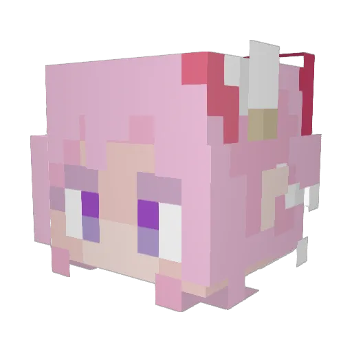 guigang Minecraft avatar head, 3D render