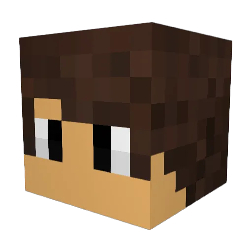 guigomaneira Minecraft avatar head, 3D render