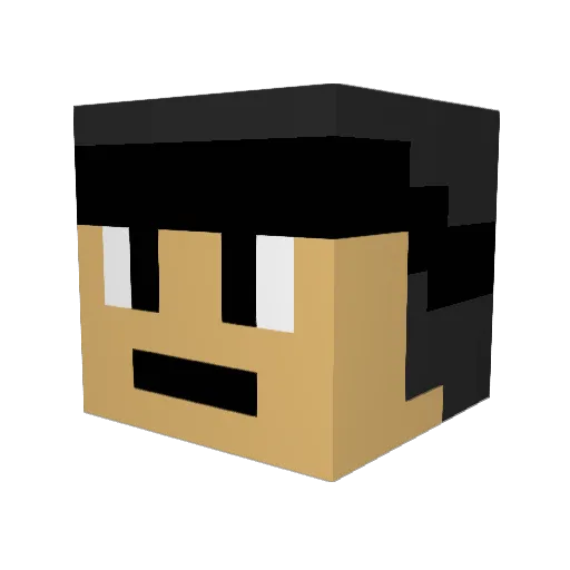 guigrc Minecraft avatar head, 3D render