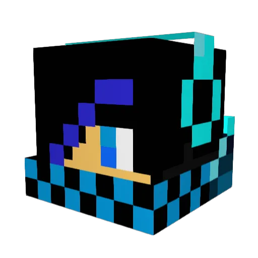 guilhermeakio Minecraft avatar head, 3D render