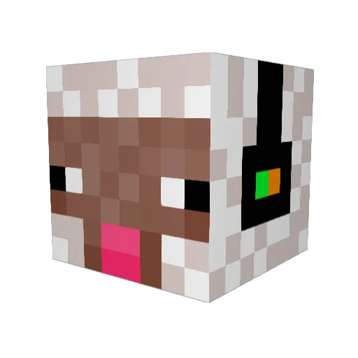 guille_r2r Minecraft avatar head, 3D render