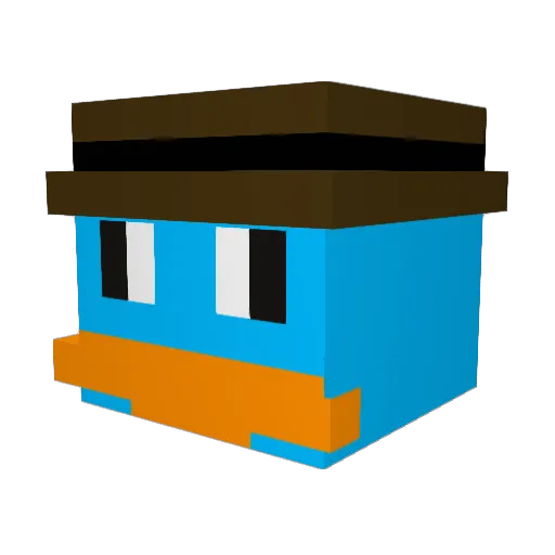 guillemdj Minecraft avatar head, 3D render