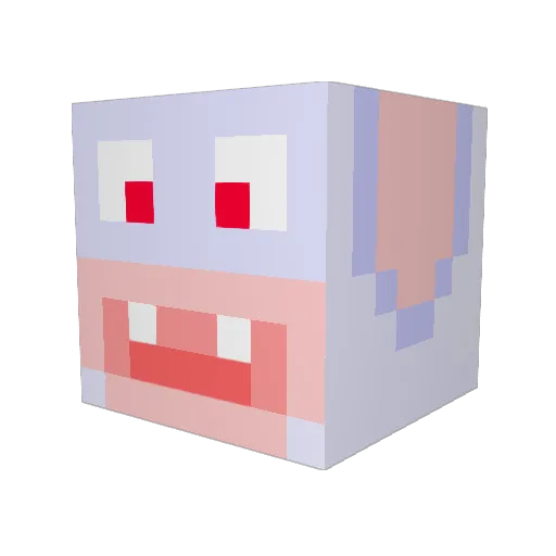 guilliug Minecraft avatar head, 3D render