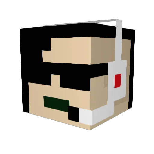 guillo_gool Minecraft avatar head, 3D render