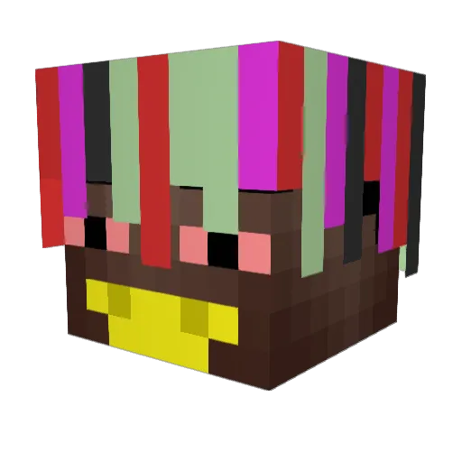 guiltyfix Minecraft avatar head, 3D render