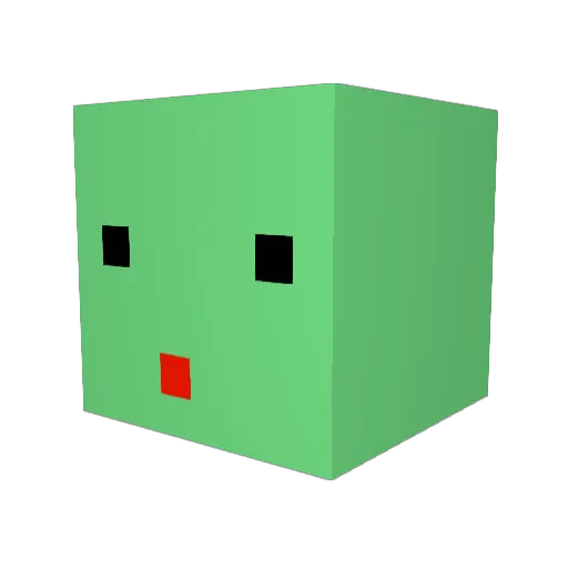 guinase12 Minecraft avatar head, 3D render