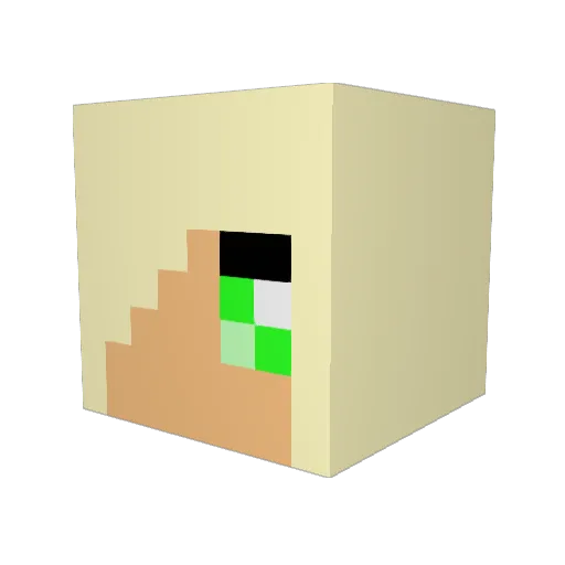 guineapig1 Minecraft avatar head, 3D render