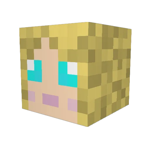 guineapigworld Minecraft avatar head, 3D render