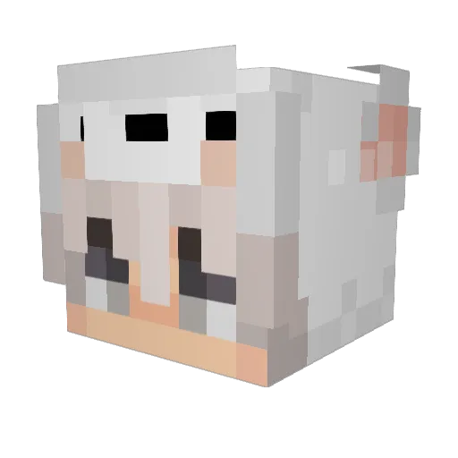 guinunez Minecraft avatar head, 3D render